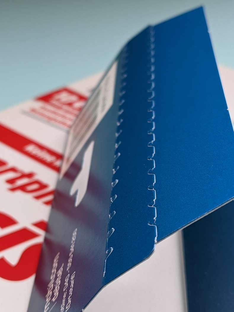 Aufreissperforation einer Faltschachtel