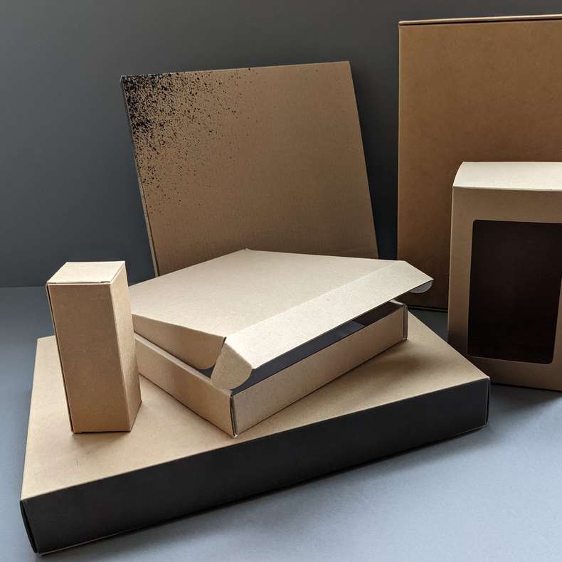 Verpackungen unbedruckt Naturkarton von Langebartes + Jürgens Hamburg GmbH