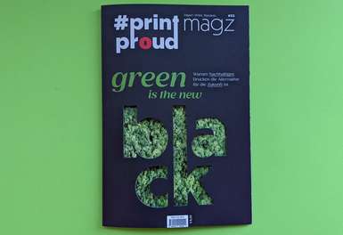 PrintProud - Cover ausgestanzt von Langebartels + Jürgens Hamburg GmbH