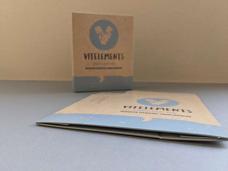 Braune Faltschachteln bedruckt